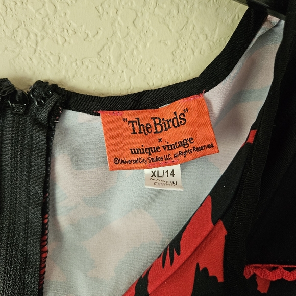 The Birds Size 14 Dress Unique Vintage - Picture 4 of 8